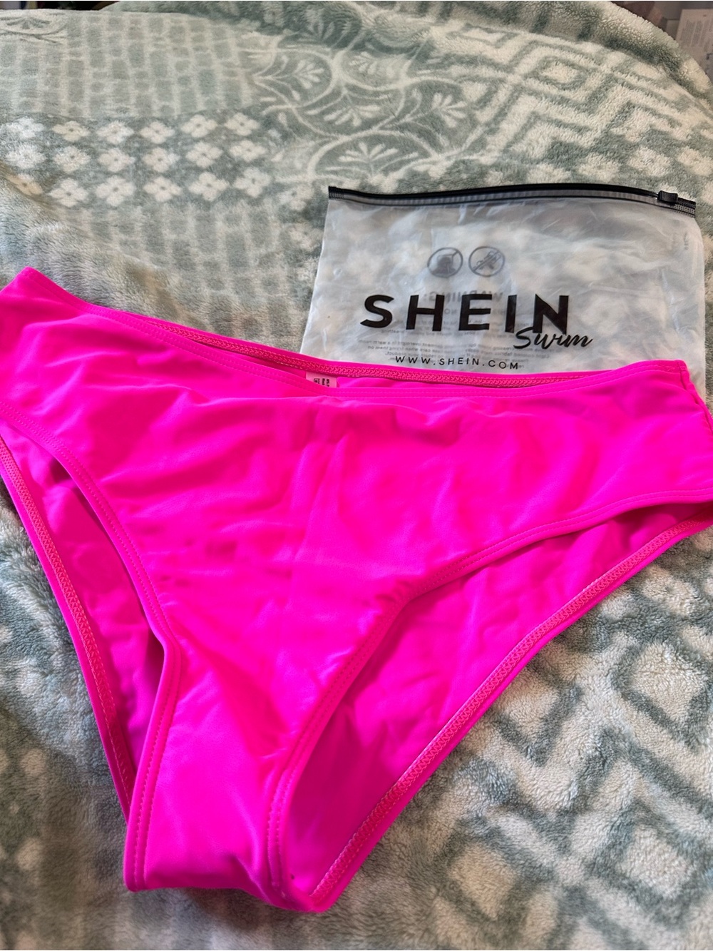 SHEIN Women's Neon Pink Bikini Bottoms XL